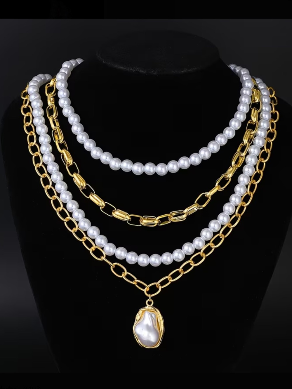 NWT J.Crew Baroque Multi-strand Layered Necklace - Picture 2 of 2